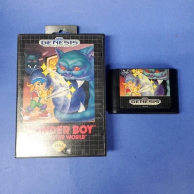 Wonder Boy in Monster World (Sega Genesis) with Box & Cartridge Authentic Tested - Image 1 of 4