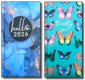 2023 Diario Slimline Talla Semana para Ver Diario Año Completo Mariposas y Búhos Florales - Imagen 1 de 12
