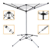16M Clothes Airer Portable Rotary Washing Line 4 Arm Free Standing Multi Laundry