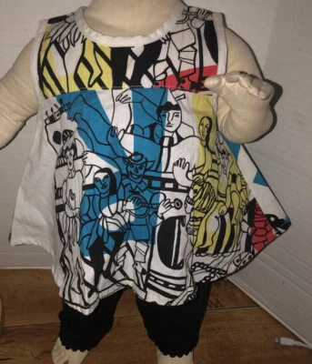 Top para bebé niña 12 meses de Deux Par Deux estampado de circo con leggings negros solo para mí Foto 1 de 4