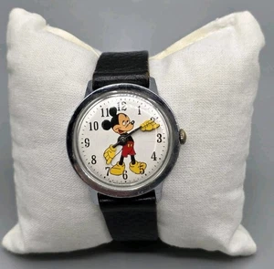 Vintage 1971 Timex Walt Disney Mickey Mouse drehbare Arme mechanische Uhr - funktioniert - Bild 1 von 8