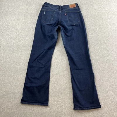 Levi's женщин 529 изогнутый загрузки вырез джинсы размер 12 М темно стирка эластичной 31 x 31 - Изображение 1 из 4