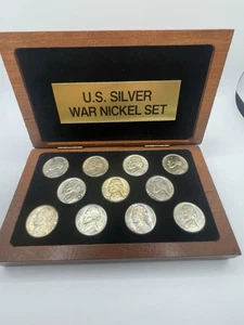 War Nickel Set 1942-1945 PDS Complete Set In Box-11 Total-35% Silver-BU Coins. - Picture 1 of 24
