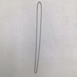10K White Gold 1.5MM Diamond Cut Rope Chain Necklace Men's Women's 16" - Picture 1 of 1