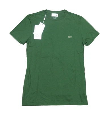Lacoste Men's Dark Green Pima Cotton Regular Fit Crew-Neck T-Shirt - Image 1 of 3