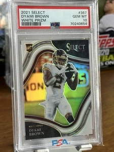 DYAMI BROWN 2021 SELECT FIELD LEVEL WHITE PRIZM RC SP /35 PSA 10 JAGUARS POP 1 - Bild 1 von 2