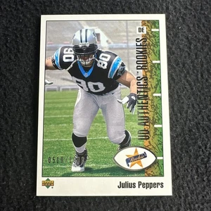 2002 Upper Deck UD Authentics #101 Julius Peppers RC Carolina Panthers /1000 - Picture 1 of 2