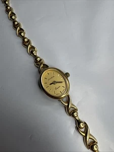 Geneve 14k Gold Ladies Watch Quartz Not Working 15.3g Italy As Is Parts - Picture 1 of 9
