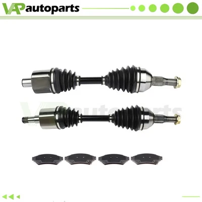 Pontiac Grand Prix For Chevrolet Impala  2 Front CV Axle +4 Brake Ceramic Pads - Image 1 of 4