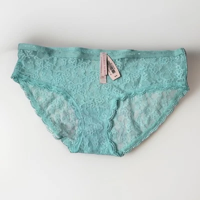 Victoria’s Secret Size M Brief Panty Teal Blue Lace NEW - Image 1 of 3