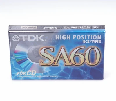 TDK SA60 Minuti HIGH POSITION IECII-TYPEII For CD NUOVE e SIGILLATE - Image 1 of 4