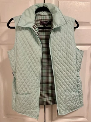 PECK & PECK WOMEN'S AQUA CINCHED WAIST QUILTED LIGHTWEIGHT VEST SIZE Medium - Image 1 of 4