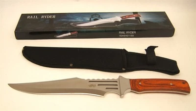 Cuchillo de hoja fija FROST Rail River 15,5" con funda TDH242-155 NOS Foto 1 de 4
