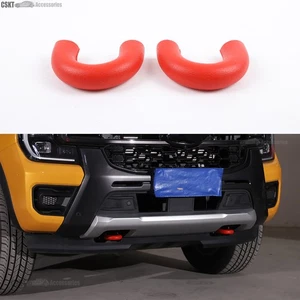 2pcs Red Rubber Front Tow Hook Eye insert Guard Cover Fits Ford Ranger 2023-2025 - Picture 1 of 21