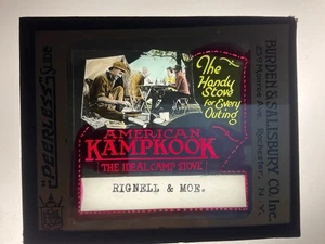 Antike magische Laterne Glasschieber ~ KAMPKOOK Campingkocher ~ Filmwerbung - Bild 1 von 3