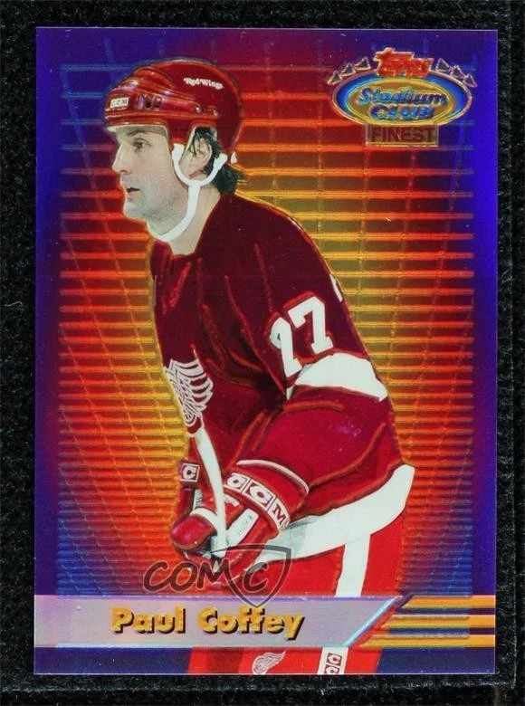 1993-94 Topps Stadium Club Finest Test Refractor Paul Coffey #4 HOF - Image 1 of 2