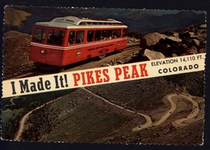 I MADE IT! PIKES PEAK COLORADO - multi view TRAIN, banner aerial not posted - Picture 1 of 2