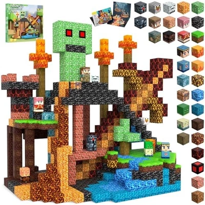 SSAWER 100 Piezas Bloques de Construcción Magnéticos Cubos Niños Juguetes Apilables STEM Foto 1 de 4