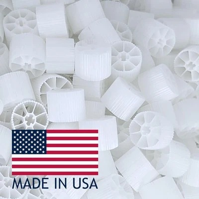 Medio filtrante biológico de cama móvil - 20 mm, blanco, para estanques Koi, acuarios, acuicultura... Foto 1 de 4