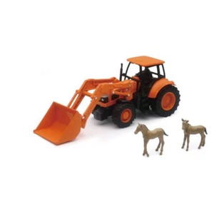 New Ray 1/32 Kubota M5 Tractor with Loader & Horses AS-05685 SS-05685B - Picture 1 of 2