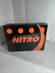 GOLF BALLS NITRO ULTIMATE DISTANCE ORANGE 12 NEW SEALED IN BOX - Picture 1 of 3