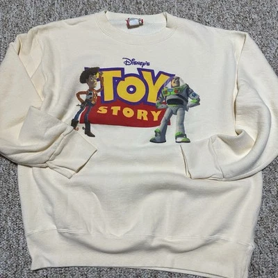 Moletom Vintage Toy Story Disney Woody And Buzz Tamanho M Fabricado Nos EUA - Imagem 1 de 4