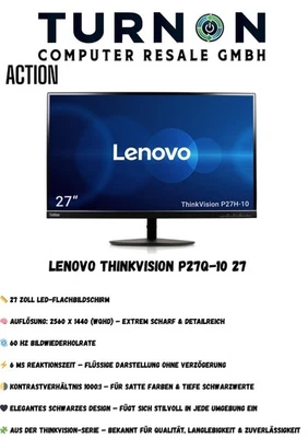 Lenovo ThinkVision P27q-10 27" Monitor - Bild 1 von 3
