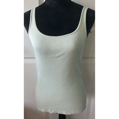 Eileen Fisher Mint Green Stretch 100% Organic Cotton Tank Top Minimalist Sz PS - Image 1 of 4