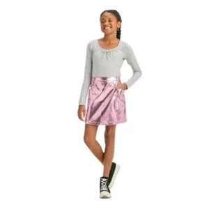 Art Class Skirt Girls’ Skirt Metallic Faux Leather Shiny - Picture 1 of 9