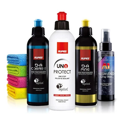 RUPES DA-Coarse Fine Uno Protect Polish Set Car Polish Gloss Polish Set 850ml - Image 1 of 3
