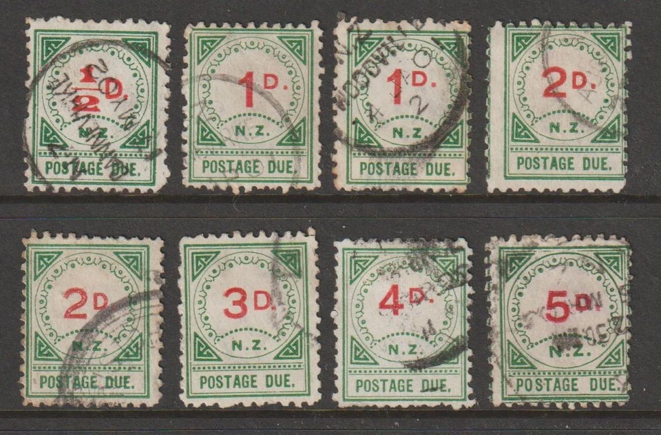 NUEVA ZELANDA 1899 LOTE DE 8 A 5d (JF) Foto 1 de 1