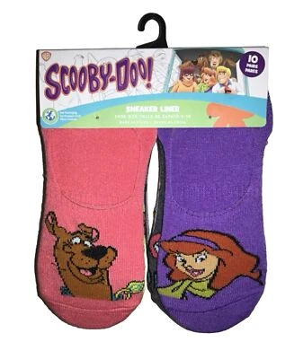 Scooby Doo кроссовок вкладыш носки 10 пара женщин 4-10 многоцветный w лица и поговорки - Изображение 1 из 4