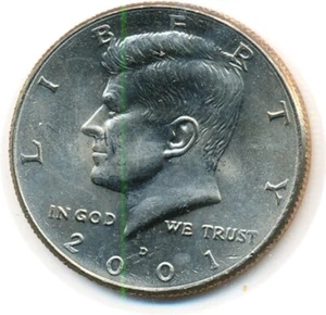US Coin 2001 d Kennedy half Dollar BU clear fields ............C-10306 - Picture 1 of 2