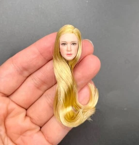 1/12 Female Head Sculpt BLONDE Hair For 6" TBLeague PHICEN T01 T02 T03 Figure - Picture 1 of 4