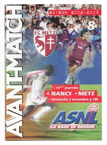Avant Match - Saison 2002/2003 - N°08 - Derby - Nancy / Metz - Picture 1 of 1
