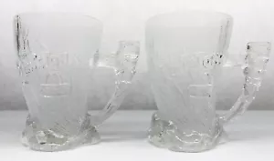 Vintage Flintstones Rocdonalds 1993 Mcdonalds Movie Promo Glass Mugs - Picture 1 of 4