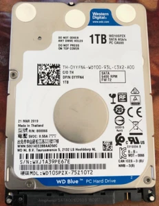 HDD WD Blue 1 To - WD10SPZX - PC - SATA - 2,5" - 5400 RPM - Testé - Photo 1/3