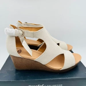 Dr Scholl's Elia Oyster Essential Collection Women's Sandal Wedge Buckle Strap - Picture 1 of 35