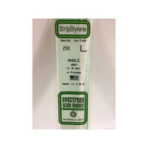 Evergreen Plastic Angle .060(1.5 Mm) (4), #EG291 - Picture 1 of 2