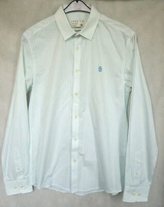 Herren JACK JONES WIGAN SHIRT Langarm Freizeit Streifen Muster weiß grün Gr. L - Bild 1 von 7