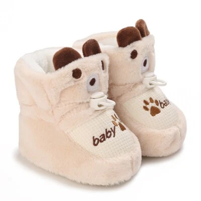 So Cute High Top Baby Boy Girl Crib Shoes Infant Toddler Winter Warm Boots 0-18M - Image 1 of 4