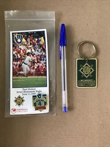 MILWAUKEE BREWERS IMPRINTED PRODUCTS ENAMEL LOGO KEYCHAIN & PAUL MOLITOR PIN MLB - Picture 1 of 5