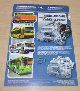 YAMZ 236NE Engine Bus Russian Brochure Prospekt - Picture 1 of 2
