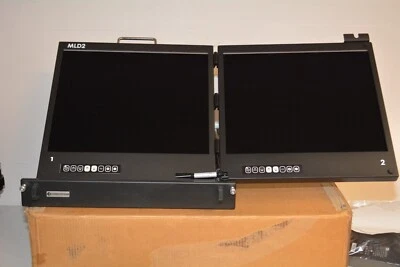 ^ Core Systems MLD2 Rackmount  19" Dual Monitor DVI VGA 11207-MLD2-01 #W4365 - Image 1 of 4