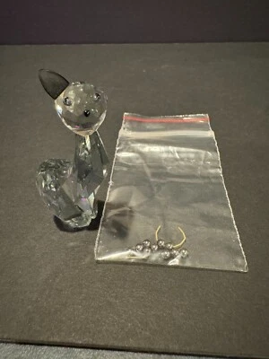 Swarovski Gato Siamés 995008 Casa de Gatos Gato Inés 2 3/8 pulgadas Falta Oreja Foto 1 de 4