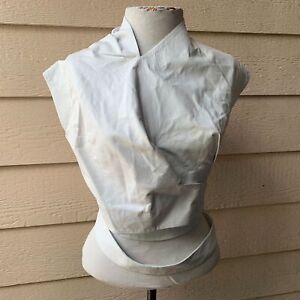 Proenza Schouler Leather Wrap Top Women White Cocktail Party Club Short Sleeve 4