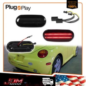 For 98-05 VW Beetle Smoked Red LED Rear Side Marker Parking Corner Signal Lights - Picture 1 of 11
