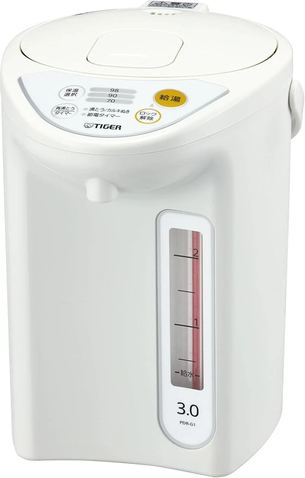 Tiger Thermos Microcomputer Electric Pot 3l White Pdr-g301-w Ac100v