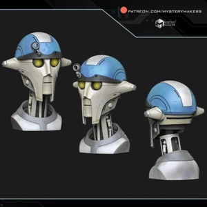 BUSTO HUYANG personalizzato stampato in 3D replica Prop 1:1 (dipinto) - Foto 1 di 4