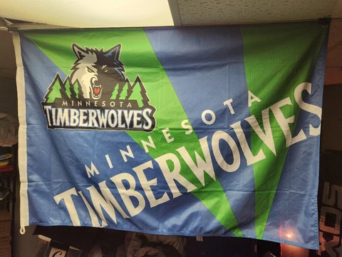 Minnesota Timberwolves Blue Green Flag 28"x41" Cover
